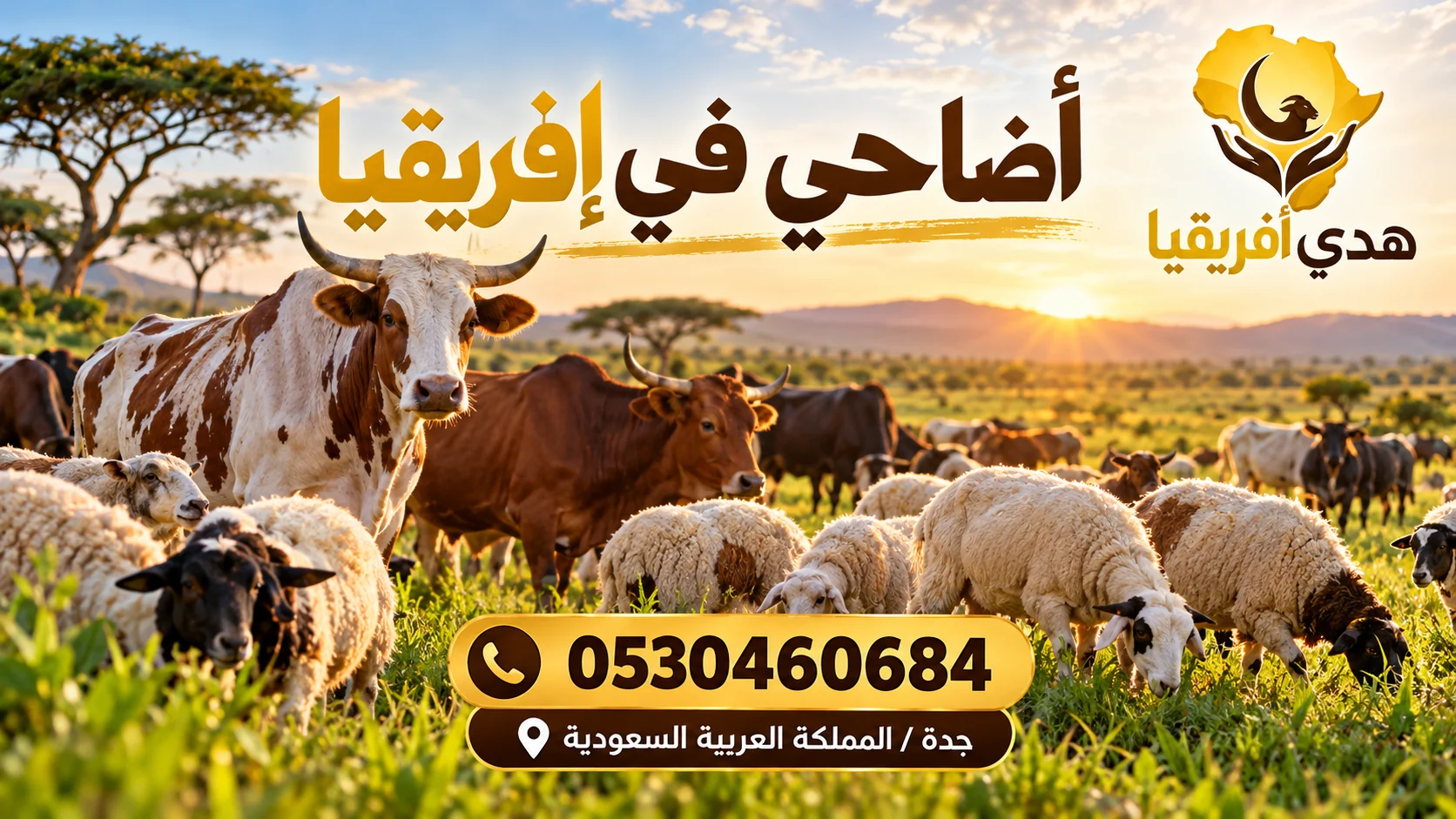أضاحي في إفريقيا خراف وأبقار شرعية للتوزيع على المحتاجين عبر موقع هدي أفريقيا مع توثيق بالفيديو